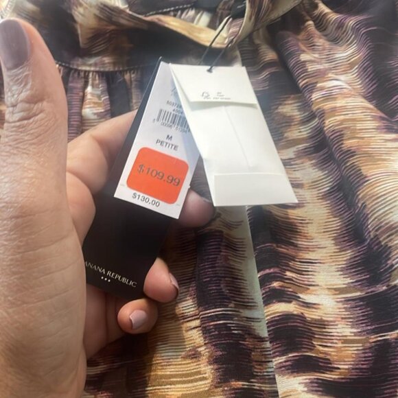 Banana Republic Animal Print Midi Dress - Medium Petite - NWT - Picture 6 of 7